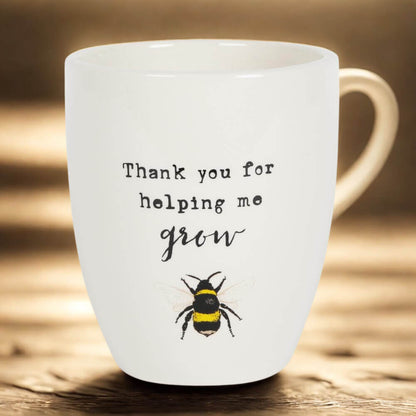 Thank You For Helping Me Grow Ceramic Bee Plant Pot