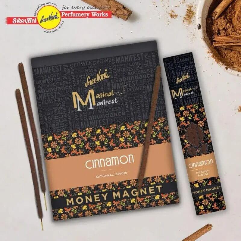 Sree Vani Magical Manifest Incense MONEY MAGNET Cinnamon