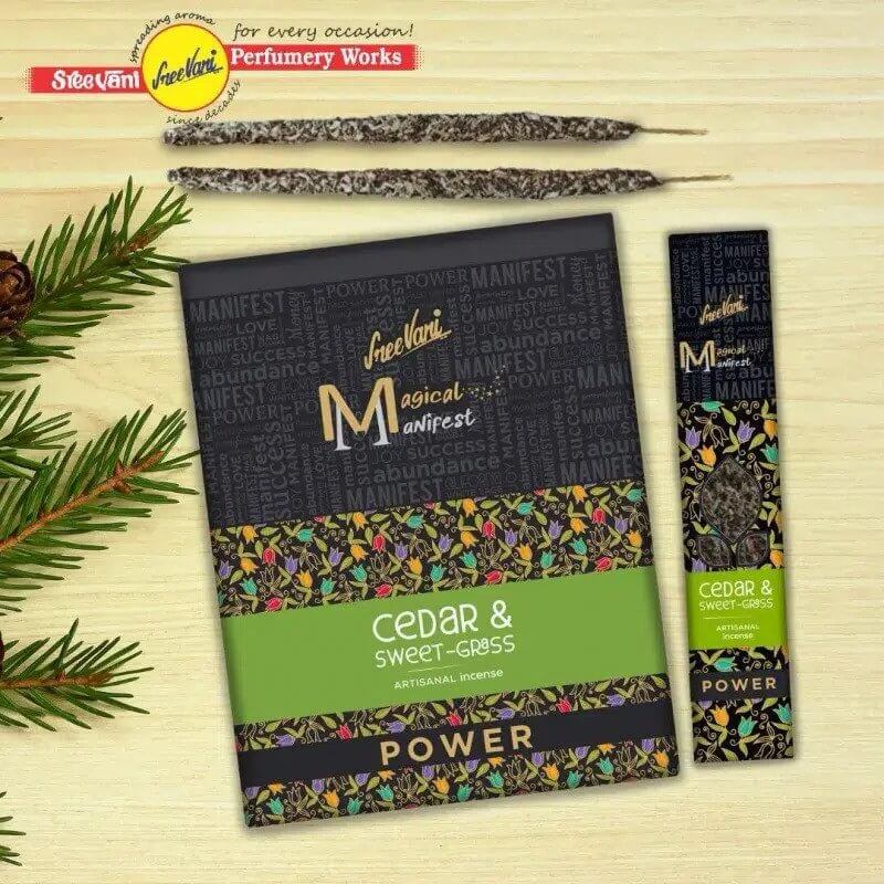 Sree Vani Magical Manifest Incense POWER Cedar & Sweetgrass