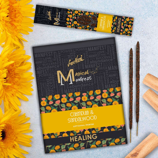 Sree Vani Magical Manifest Incense HEALING Calendula & Sandalwood