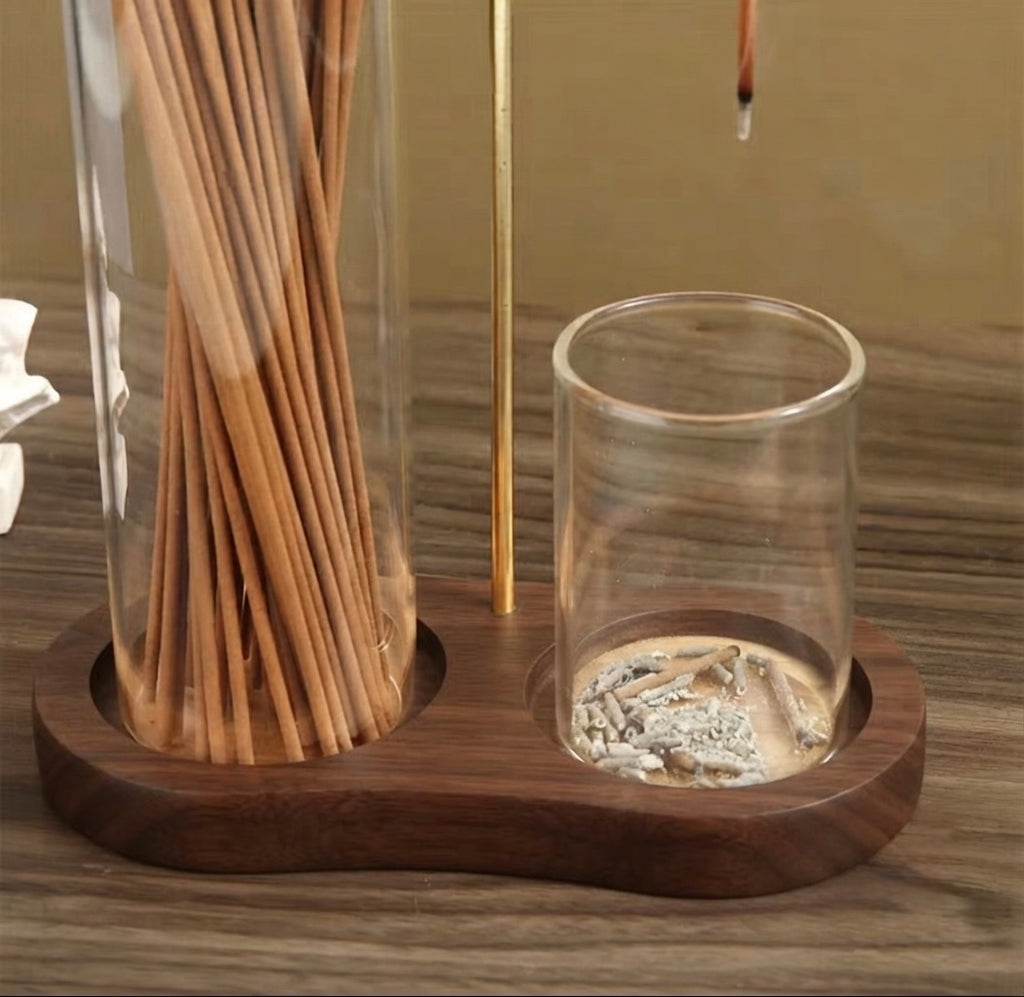 2 in 1 Glass Hanging Incense Holder & Burner