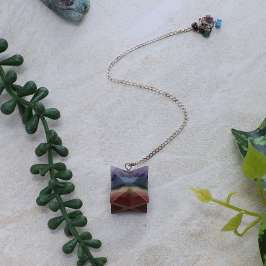 7 Chakra Chip Merkaba Pendulum