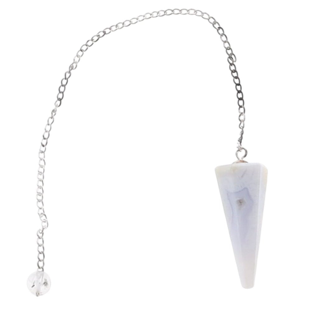 Blue Lace Agate Faceted Pendulum