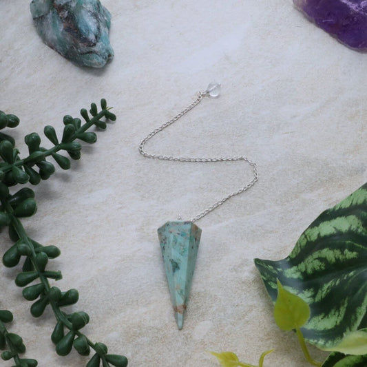 Turquise Faceted Pendulum
