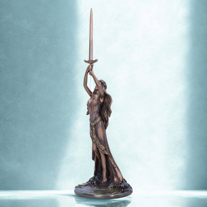 Lady of the Lake and Excalibur Bronze Figurine 33cm
