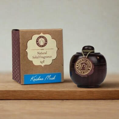 Song Of India Natural Solid Perfume KRISHNA MUSK 6g