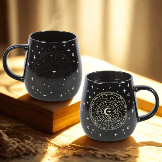 Astrology Wheel Heat Change Ceramic Rounded Mug