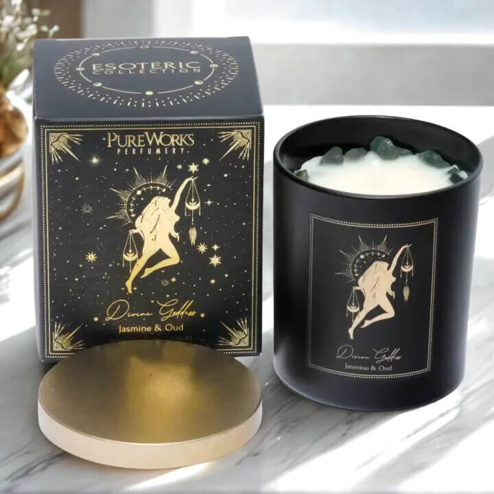 Esoteric Manifestation Candle DIVINE GODDESS Jasmine & Oud