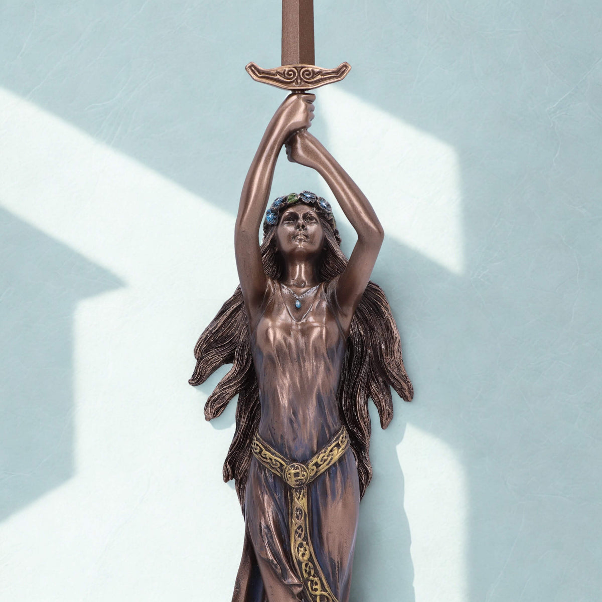 Lady of the Lake and Excalibur Bronze Figurine 33cm