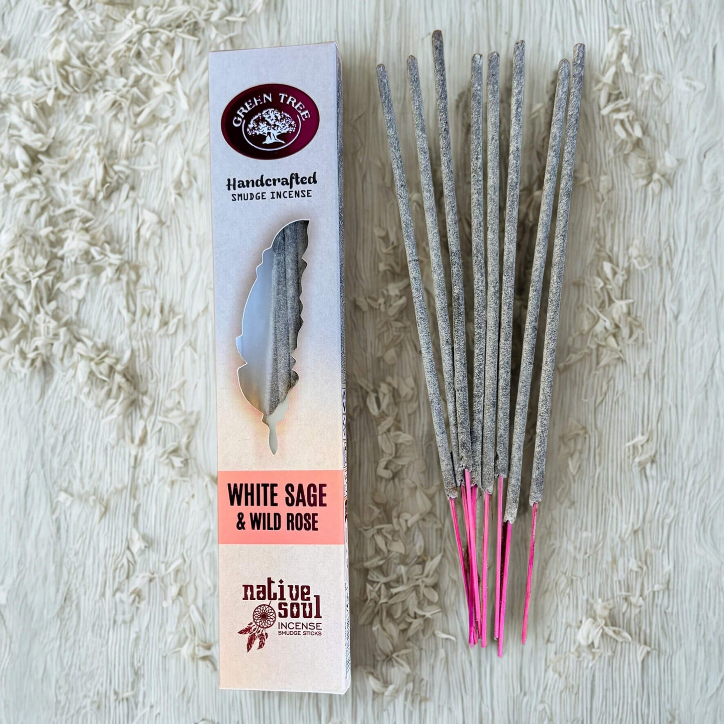 Native Soul Incense Smudge Sticks WHITE SAGE & WILD ROSES