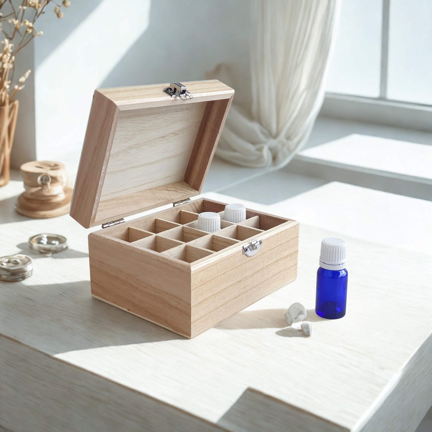 Wooden Oil Storage Box