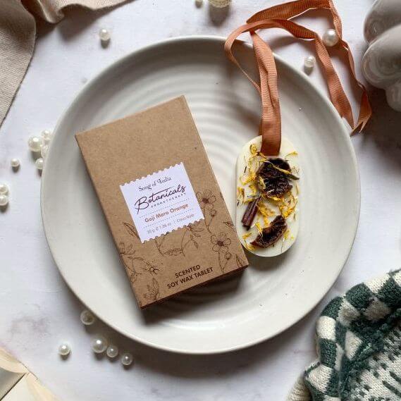 Botanical Aromatherapy Scented Soy Wax Tablet GOJI MORO ORANGE