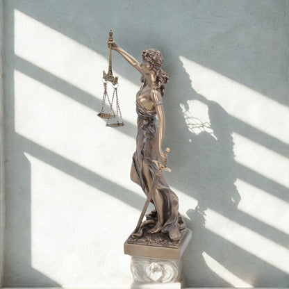 La Justicia The Goddess Of Divine Justice Bronzed Figurine 33cm