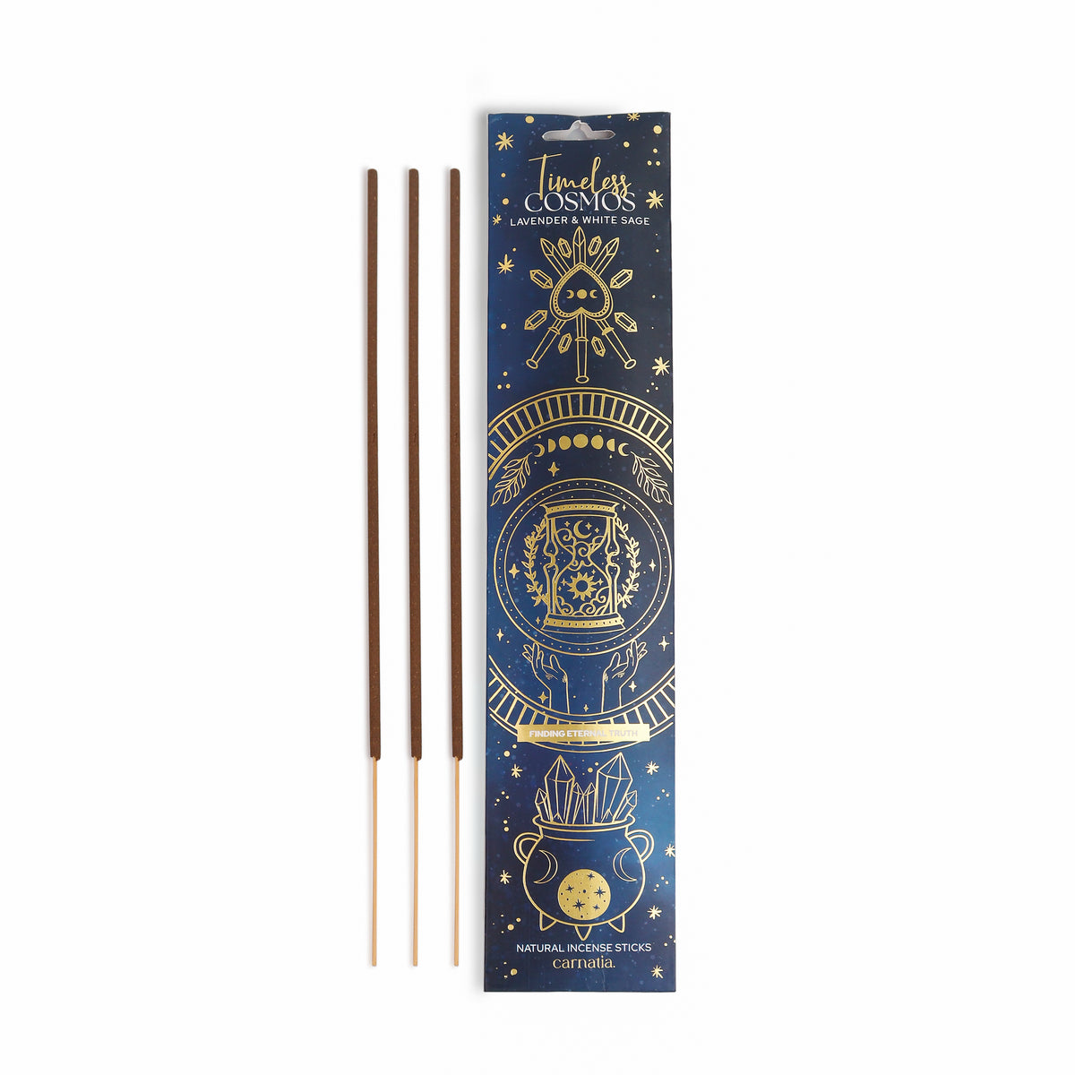 Carnatia Starry Spell TIMELESS COSMOS Natural Incense LAVENDER & WHITE SAGE