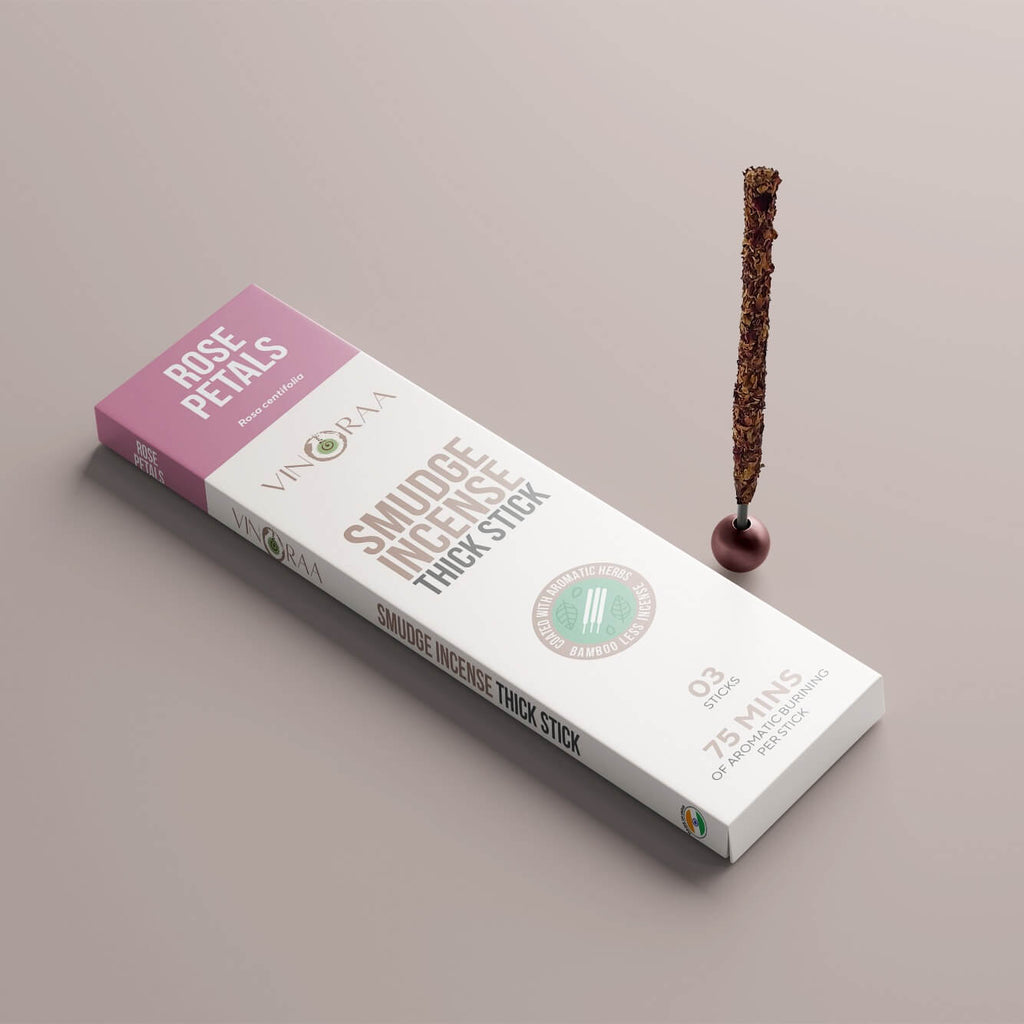 Smudge Incense Thick sticks ROSE PETALS