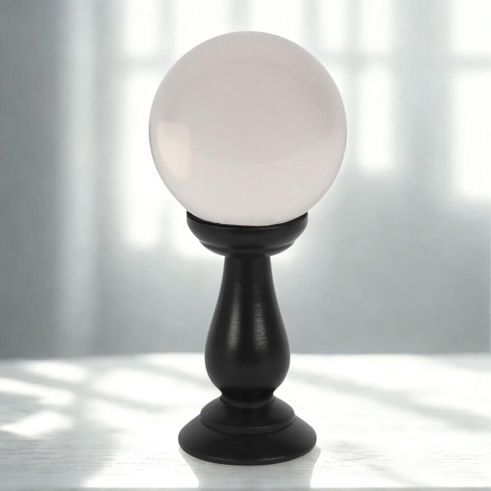 Small Clear Crystal Ball on Stand