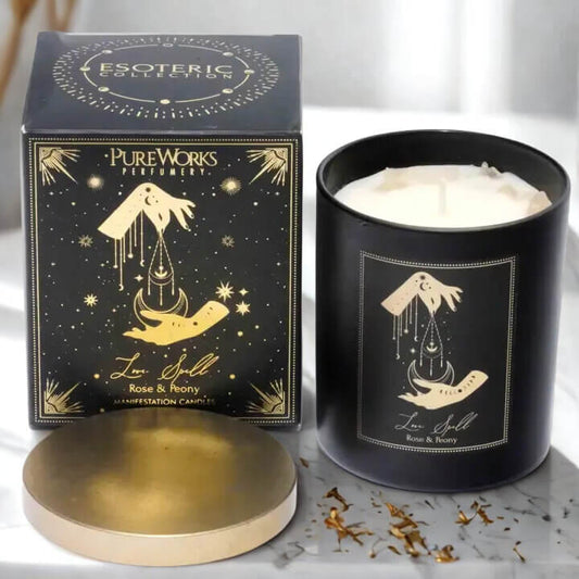 Esoteric Manifestation Candle LOVE SPELL Rose & Peony