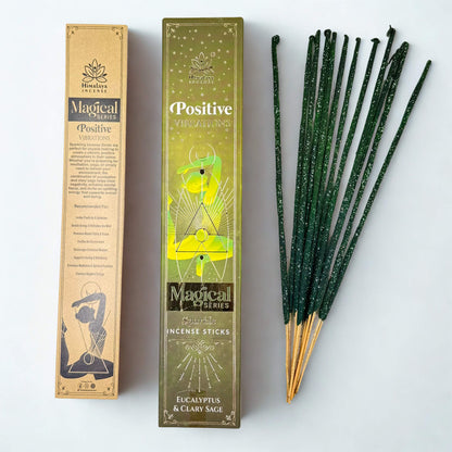 Himalayan Magical Series POSITIVE sparkle incense Eucalyptus & Clary Sage