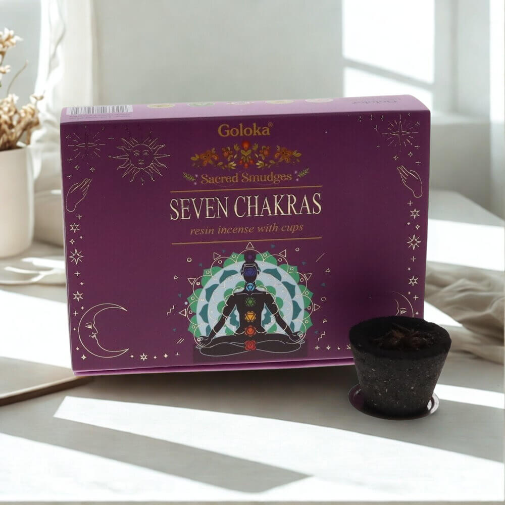 Goloka Resin Smudge Cups SEVEN CHAKRA
