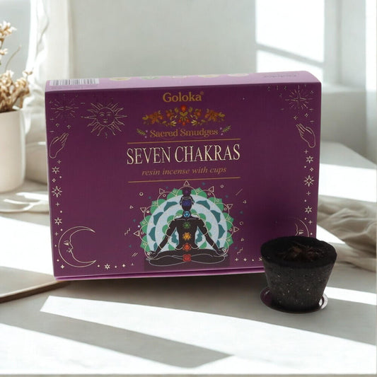 Goloka Resin Smudge Cups SEVEN CHAKRA