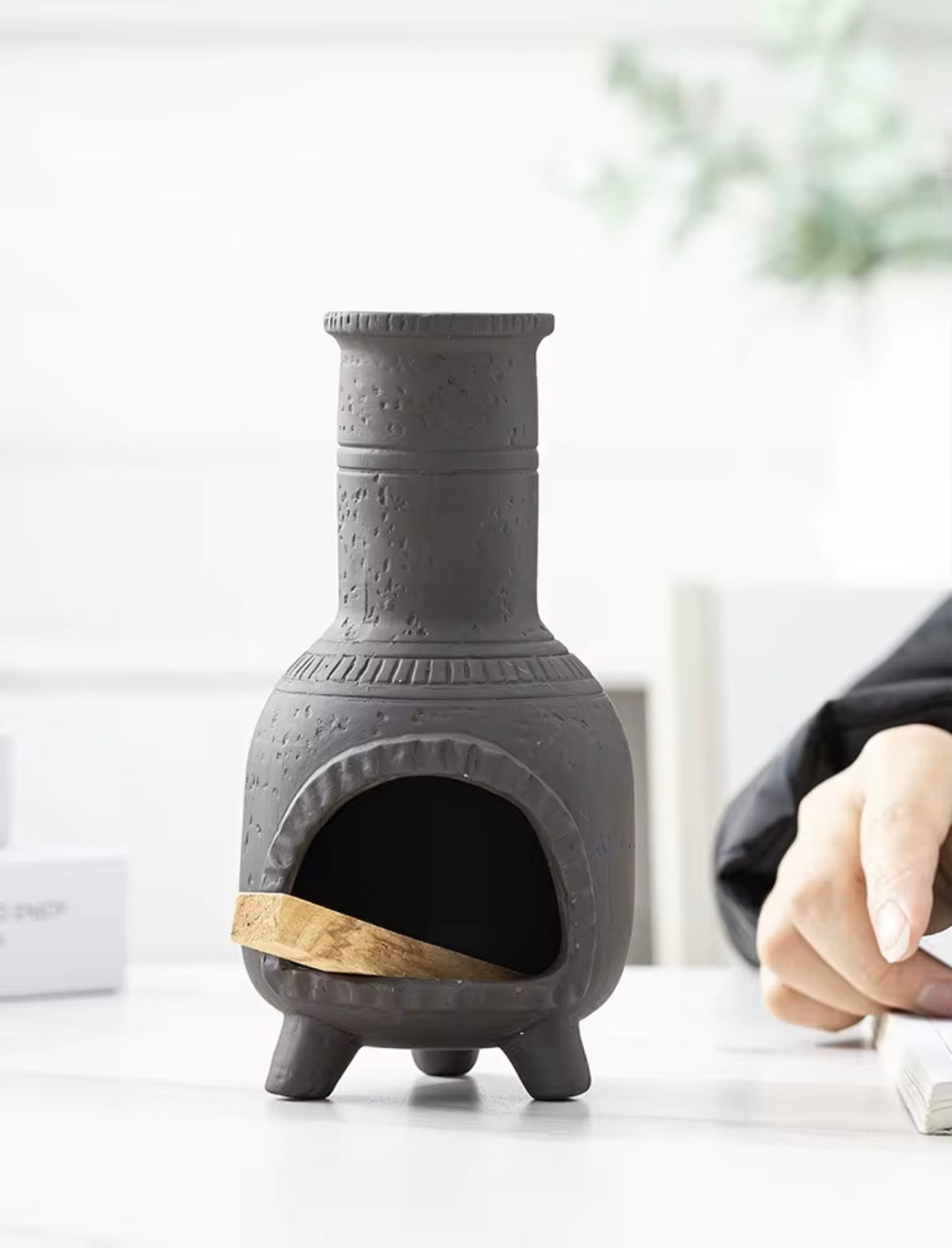 Ceramic Palo Santo Smudge Holder chimney