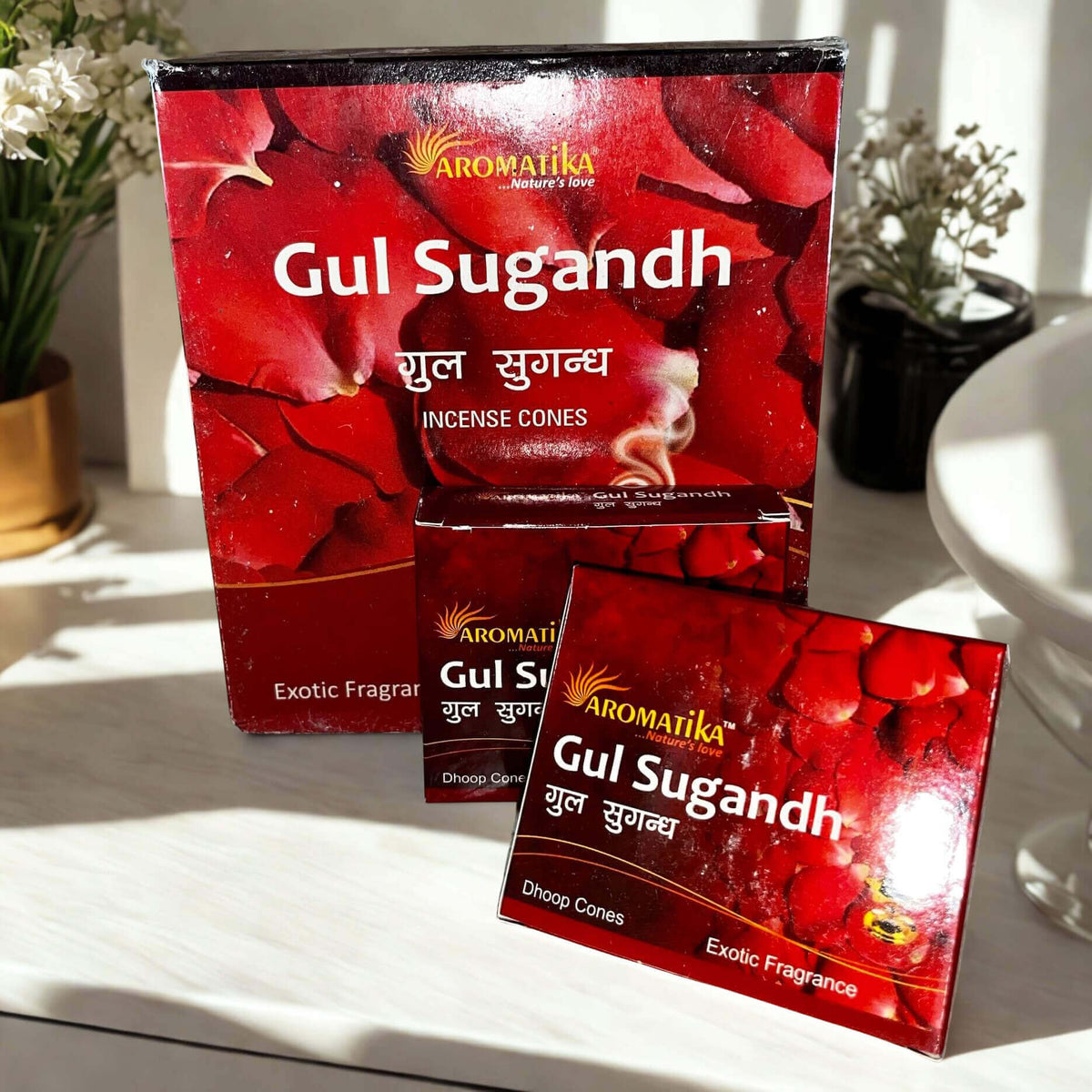 Aromatika Gul Sugandh/Rose incense cones