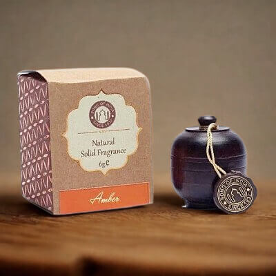 Song Of India Natural Solid Perfume AMBER 6g