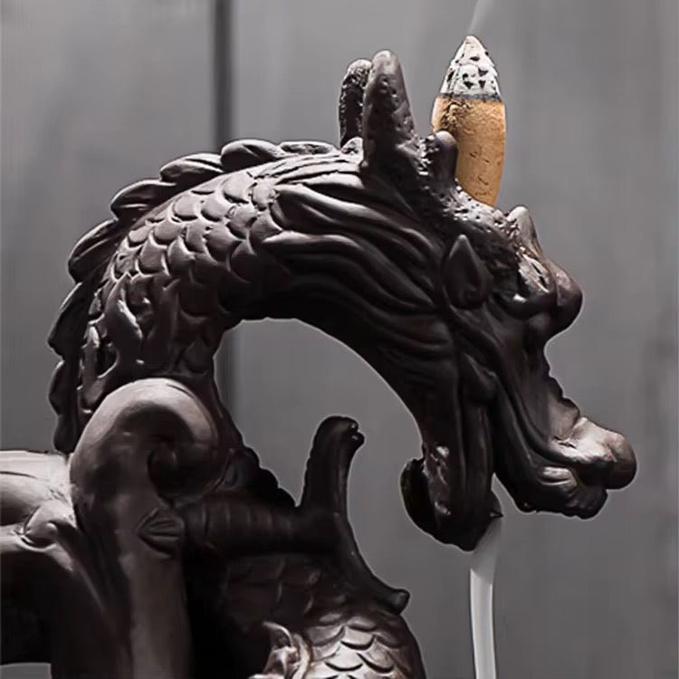 Dragon Ceramic Backflow Incense Cone Holder