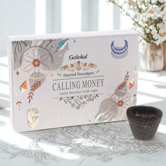 Goloka Resin Smudge Cups CALLING MONEY