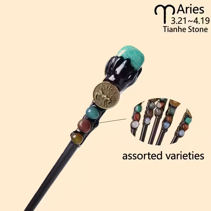 Zodiac Gemstone Wands with Stones