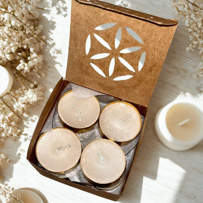 Organic Goodness Tealight Candles ROSE 12 candles