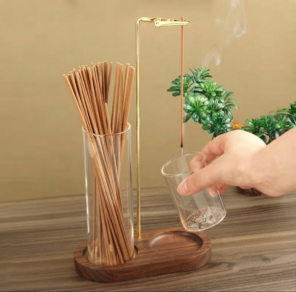2 in 1 Glass Hanging Incense Holder & Burner