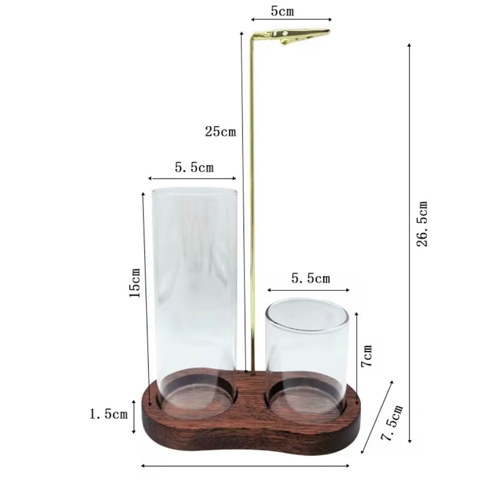 2 in 1 Glass Hanging Incense Holder & Burner