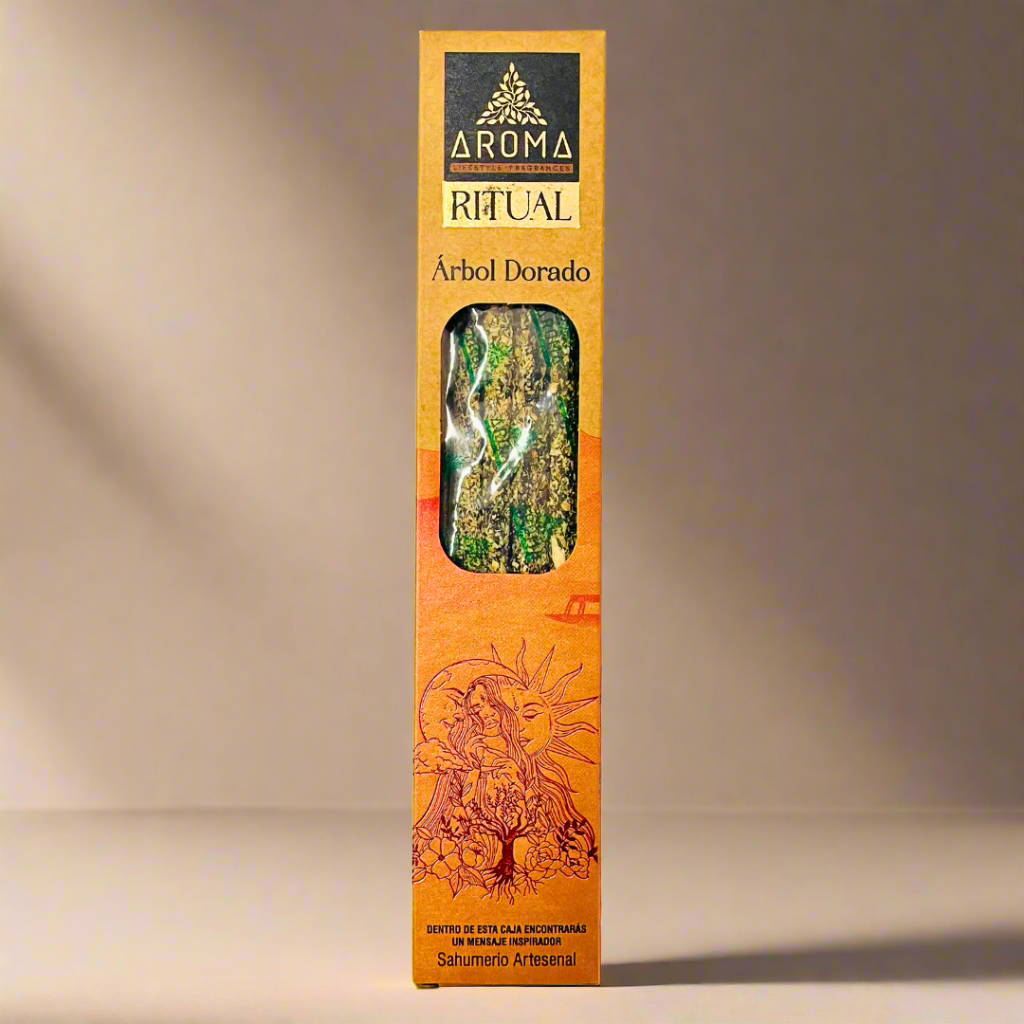 Aroma Ritual Arbol Dorado packaging on a white background
