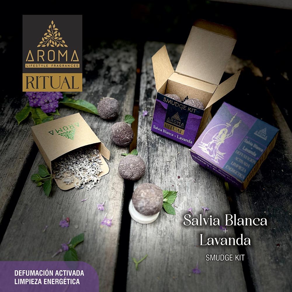 Aroma Ritual Smudge Kit WHITE SAGE LAVENDER