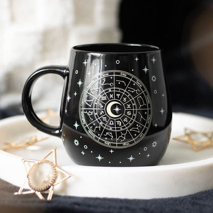 Astrology Wheel Heat Change Ceramic Rounded Mug