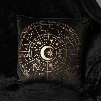 Astrology Wheel Square Polyester Cushion