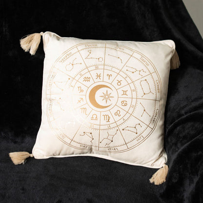 Astrology Wheel Square Polyester Cushion