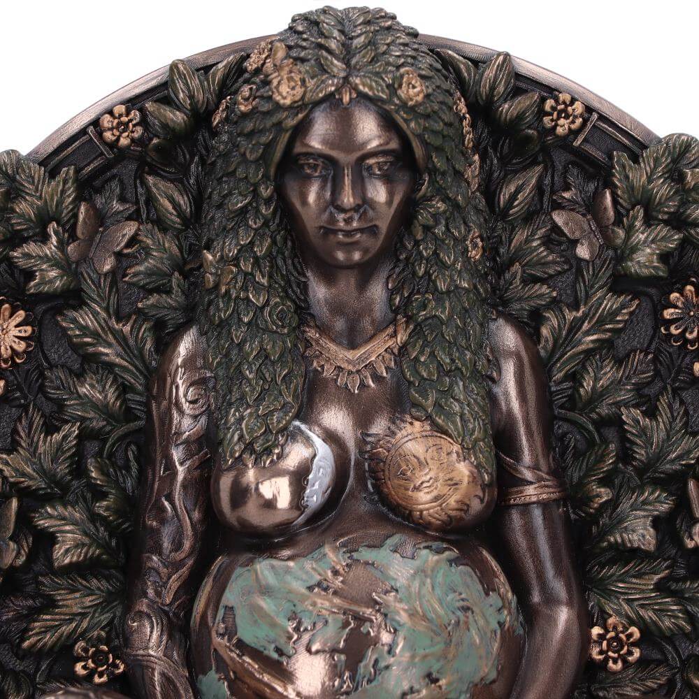 Bronze Mother Earth Wall Art Plaque 15cm