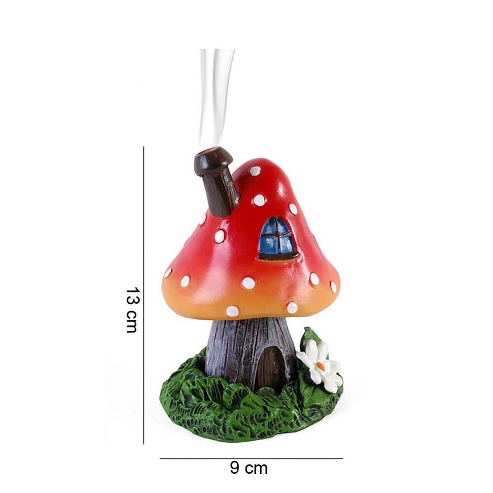 Fairy Village Toadstool Incense Cone Holder