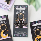 Bat Cat Enamel Keyring