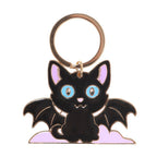 Bat Cat Enamel Keyring