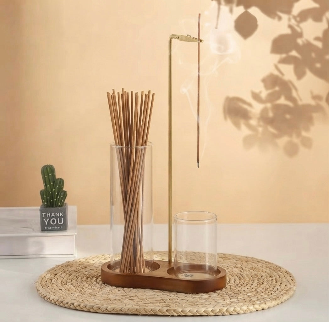 2 in 1 Glass Hanging Incense Holder & Burner