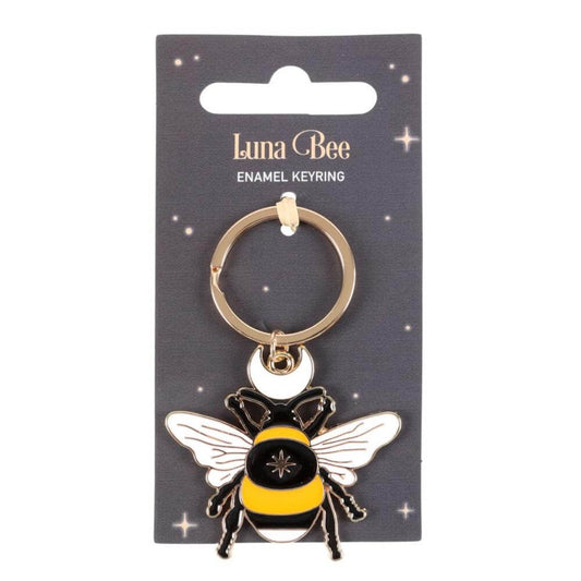Forest Bee Metal Keyring