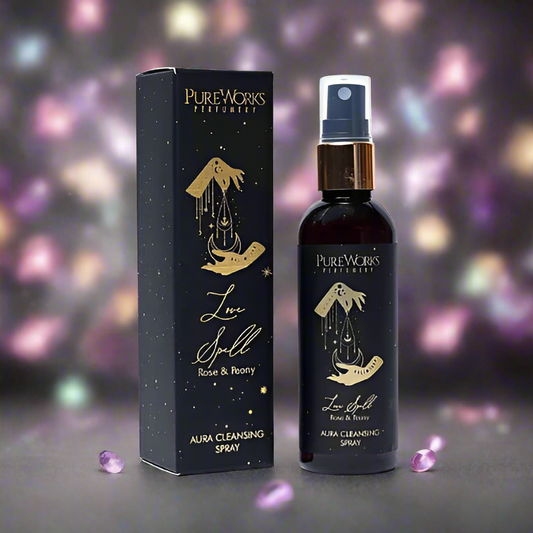 PureWorks perfume spray bottle and packaging on a white background