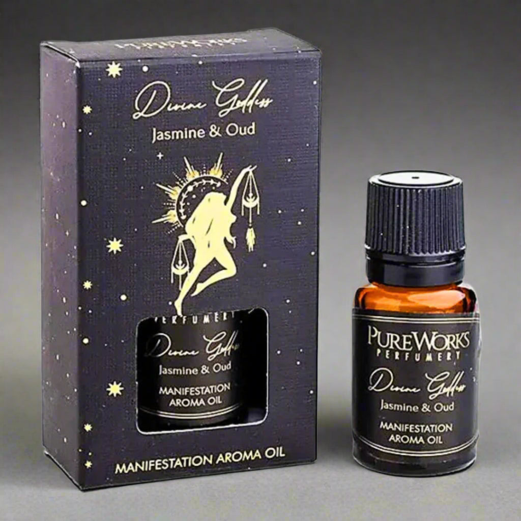 PureWorks Perfumery Aroma Oil bottle with packaging on a white background