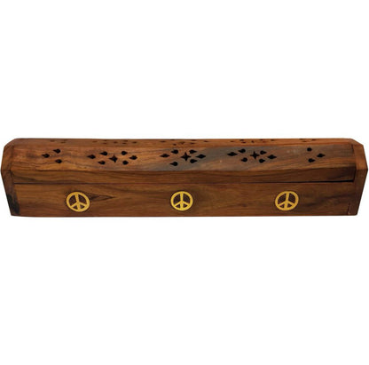 Wooden Hexagon Incense Holder Box 12inch