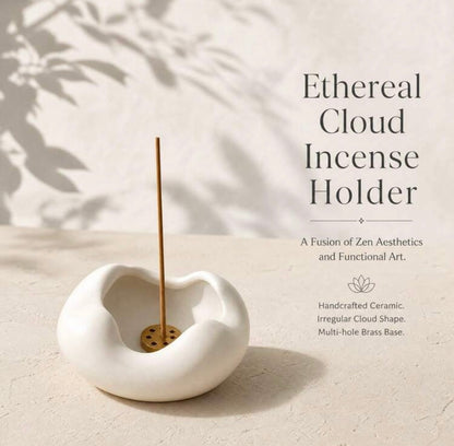 Minimalist Cloud Ceramic Incense Holder