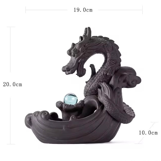 Dragon Ceramic Backflow Incense Cone Holder