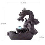 Dragon Ceramic Backflow Incense Cone Holder